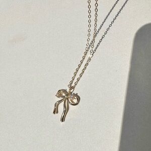 gemma bow necklace | 14k gold filled